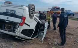 Mardin’de Hafif Ticari Araç Devrildi